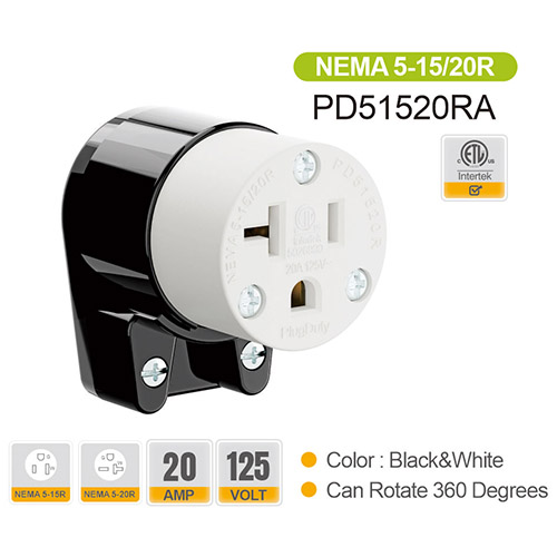 Plugduty NEMA 5-15R & NEMA 5-20R Receptacle