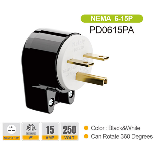 Plugduty NEMA 6-15P Plug  - 副本